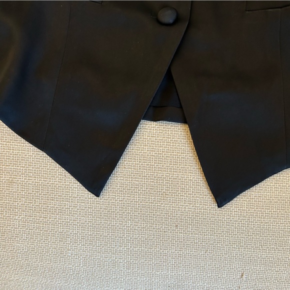 Reformation Irina Top Blouse - Black Satin Off Shoulder - Picture 6 of 8